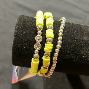 Infinity clay bracelet set
